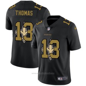 Camiseta NFL Limited New Orleans Saints Thomas Logo Dual Overlap Negro