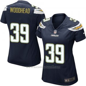 Camiseta San Diego Chargers Woodhead Negro Nike Game NFL Mujer