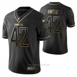 Camiseta NFL Limited Los Angeles Chargers Uchenna Nwosu Golden Edition Negro