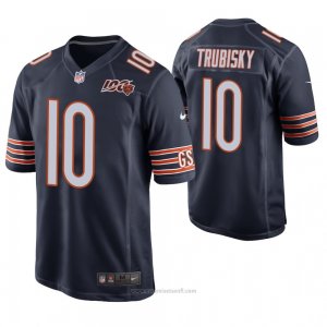 Camiseta NFL Game Hombre Chicago Bears Mitchell Trubisky 100th Aniversario Azul