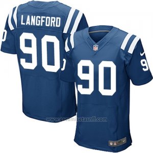 Camiseta Indianapolis Colts Langford Azul Nike Elite NFL Hombre