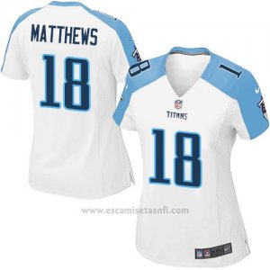 Camiseta Tennessee Titans Matthews Blanco Nike Game NFL Mujer