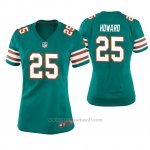 Camiseta NFL Game Mujer Miami Dolphins Xavien Howard Throwback Verde