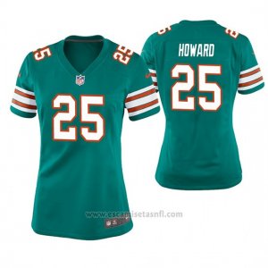 Camiseta NFL Game Mujer Miami Dolphins Xavien Howard Throwback Verde