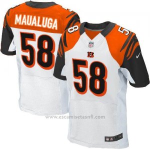 Camiseta Cincinnati Bengals Maualuga Blanco Nike Elite NFL Hombre