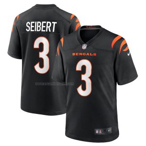 Camiseta NFL Game Cincinnati Bengals Austin Seibert 3 Negro