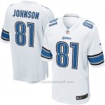 Camiseta Detroit Lions Johnson Blanco Nike Game NFL Hombre