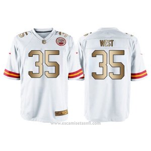Camiseta Kansas City Chiefs West Blanco Nike Gold Game NFL Hombre