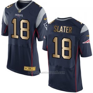 Camiseta New England Patriots Slater Profundo Azul Nike Gold Elite NFL Hombre