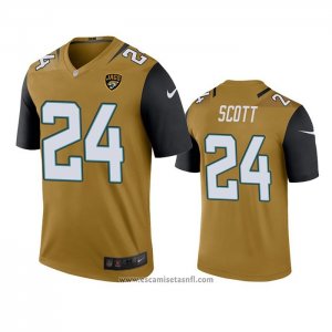 Camiseta NFL Legend Jacksonville Jaguars Josiah Scott Oro Color Rush