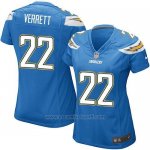 Camiseta San Diego Chargers Verrett Azul Nike Game NFL Mujer