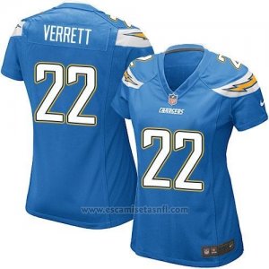 Camiseta San Diego Chargers Verrett Azul Nike Game NFL Mujer