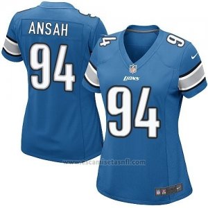 Camiseta Detroit Lions Ansah Azul Nike Game NFL Mujer