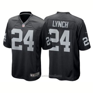 Camiseta NFL Limited Hombre Oakland Raiders 24 Marshawn Lynch Game Negro