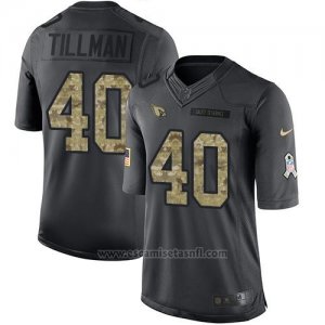 Camiseta NFL Limited Hombre Arizona Cardinals 40 Pat Tillman Negro Stitched 2016 Salute To Service