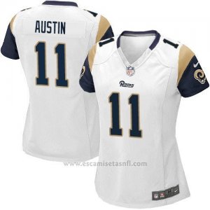 Camiseta Los Angeles Rams Austin Blanco Nike Game NFL Mujer