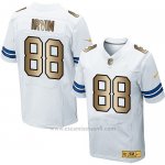 Camiseta Dallas Cowboys Irvin Blanco Nike Gold Elite NFL Hombre