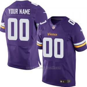 Camisetas NFL Elite Mujer Minnesota Vikings Personalizada Violeta