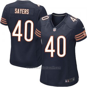 Camiseta Chicago Bears Sayers Blanco Negro Nike Game NFL Mujer