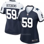 Camiseta Dallas Cowboys Hitchens Negro Blanco Nike Game NFL Mujer