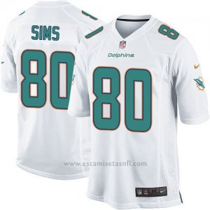Camiseta Miami Dolphins Sims Blanco Nike Game NFL Nino
