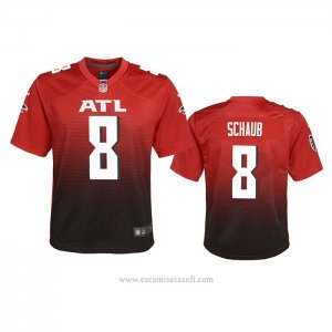 Camiseta NFL Game Nino Atlanta Falcons Matt Schaub 2nd Alterno 2020 Rojo