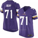 Camiseta NFL Limited Hombre Minnesota Vikings 71 Riley Reiff Violeta Stitched Vapor Untouchable