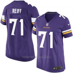 Camiseta NFL Limited Hombre Minnesota Vikings 71 Riley Reiff Violeta Stitched Vapor Untouchable