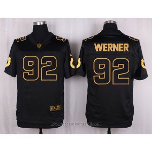 Camiseta Indianapolis Colts Werner Negro Nike Elite Pro Line Gold NFL Hombre