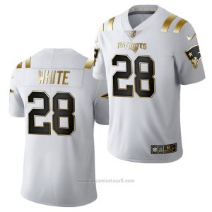 Camiseta NFL Limited New England Patriots James White Golden Edition 2020 Blanco
