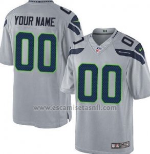 Camisetas NFL Limited Hombre Seattle Seahawks Personalizada Gris