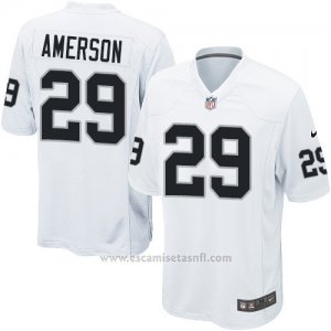 Camiseta Oakland Raiders Amerson Blanco Nike Game NFL Hombre