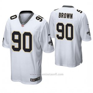 Camiseta NFL Game Hombre New Orleans Saints Malcom Brown Blanco