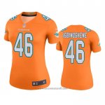 Camiseta NFL Legend Mujer Miami Dolphins Noah Igbinoghene Naranja Color Rush