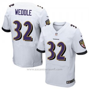Camiseta Baltimore Ravens Weddle Blanco Nike Elite NFL Hombre