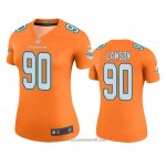 Camiseta NFL Legend Mujer Miami Dolphins Shaq Lawson Naranja Color Rush