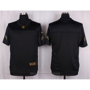 Camiseta San Diego Chargers Negro Nike Elite Pro Line Gold NFL Hombre