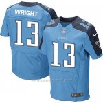 Camiseta Tennessee Titans Wright Azul Nike Elite NFL Hombre