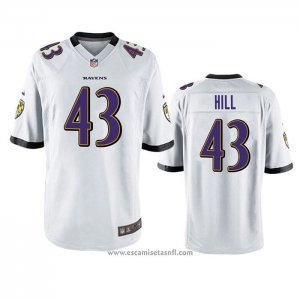 Camiseta NFL Game Baltimore Ravens Justice Hill Blanco