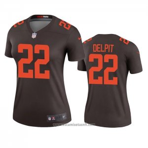 Camiseta NFL Legend Mujer Cleveland Browns Grant Delpit Alterno Marron