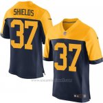 Camiseta Green Bay Packers Shields Profundo Azul y Amarillo Nike Elite NFL Hombre