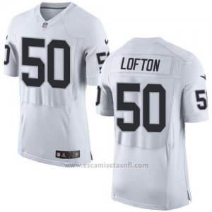 Camiseta Oakland Raiders Lofton Blanco Nike Elite NFL Hombre
