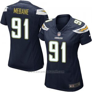 Camiseta San Diego Chargers Mebane Negro Nike Game NFL Mujer