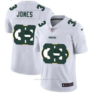 Camiseta NFL Limited Green Bay Packers Jones Logo Dual Overlap Blanco