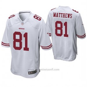 Camiseta NFL Game Hombre San Francisco 49ers Jordan Matthews Blanco