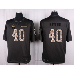 Camiseta Chicago Bears Sayers Apagado Gris Nike Anthracite Salute To Service NFL Hombre