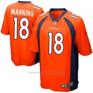 Camiseta Denver Broncos Manning Naranja Nike Game NFL Hombre