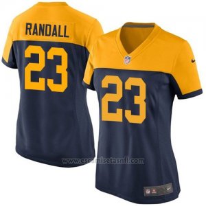 Camiseta Green Bay Packers Randall Negro Amarillo Nike Game NFL Mujer