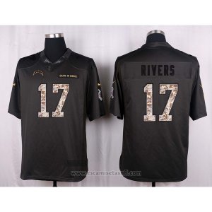 Camiseta San Diego Chargers Rivers Apagado Gris Nike Anthracite Salute To Service NFL Hombre