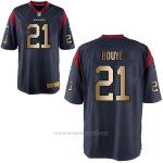 Camiseta Houston Texans Bouye Profundo Azul Nike Gold Game NFL Hombre